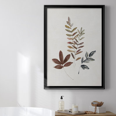 Feuilles d'automne II, toile encadrée de qualité supérieure - prête à être accrochée