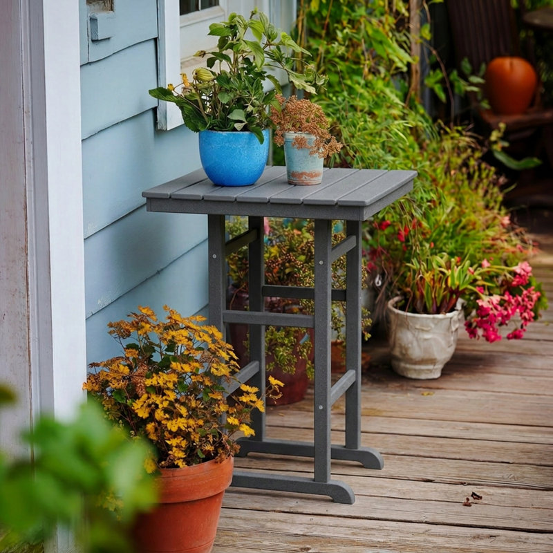 Table de patio HDPE, Gris