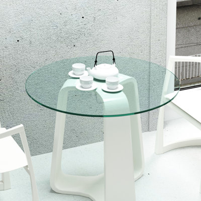 30" Inch Tempered Glass Table Feature, 1/4" Thick, Heat For Business Tables Clear Part, & Corrosion