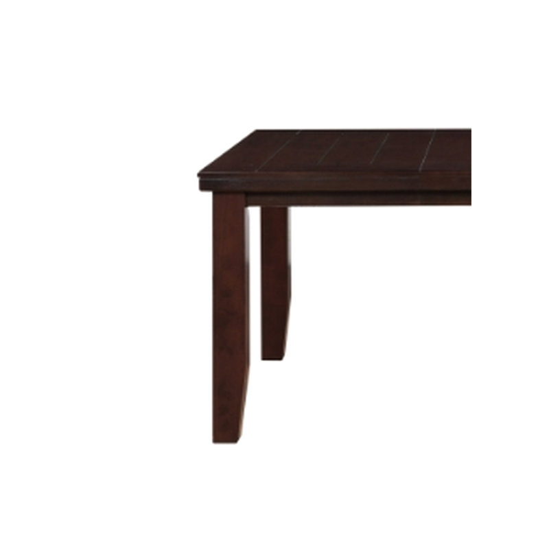 Table de salle à manger chic en cerisier, avec un plateau de table en placage de bois d'érable synthétique raffiné et accrocheur présentant un plateau rectangulaire moderne