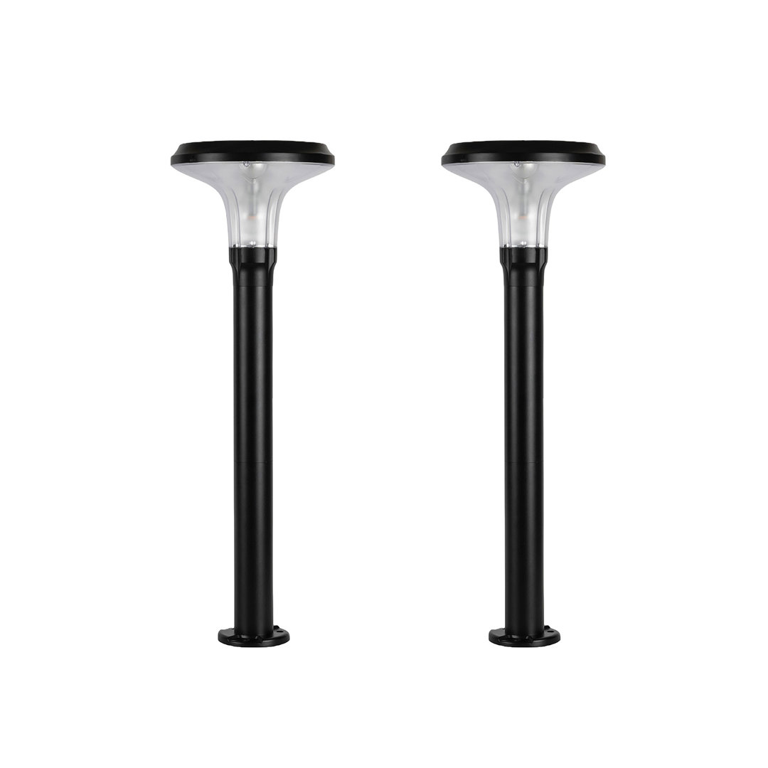 Vantage Solar Commercial Graded Black LED Pathway Bollard Light - 2 pack (Set of 2) Gama Sonic