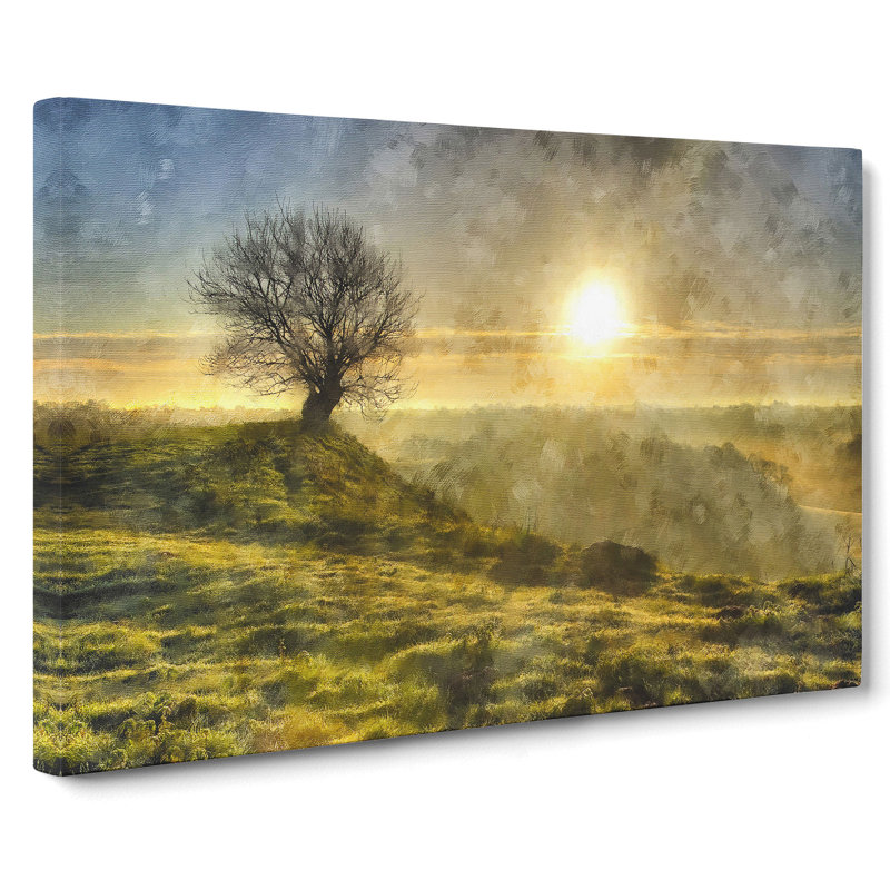 Tree At Sunrise Vol.1 - Wrapped Canvas, 35cm H x 50cm W x 3cm D