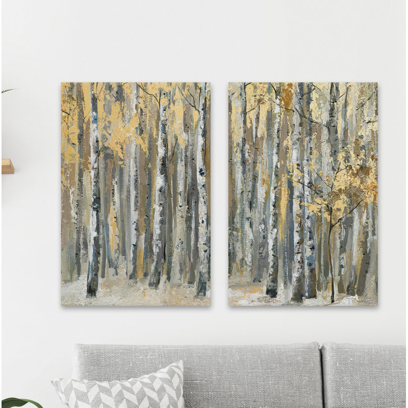 « automne », parvez taj,-une toile tendue multi-pièces sur toile, H 12 po x l 8 po x P 1,5 po