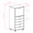 19.21'' Wide 5 -Drawer Mobile File Cabinet-1850633102