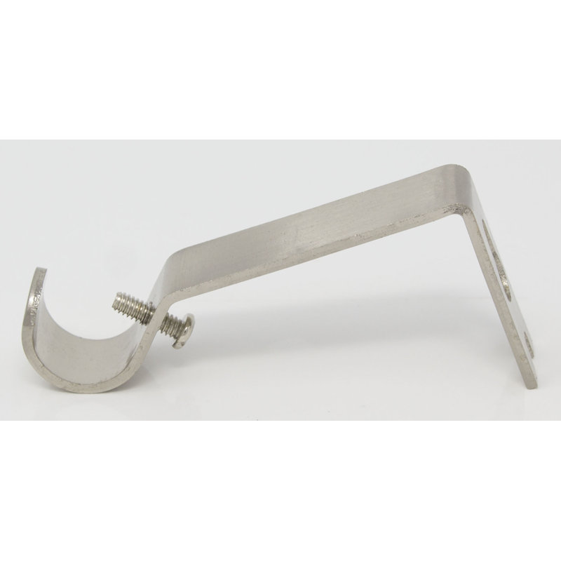 Peterkin Zinc Cast Mounting Bracket, Brushed Steel, 3" H x 1" W x 1" D