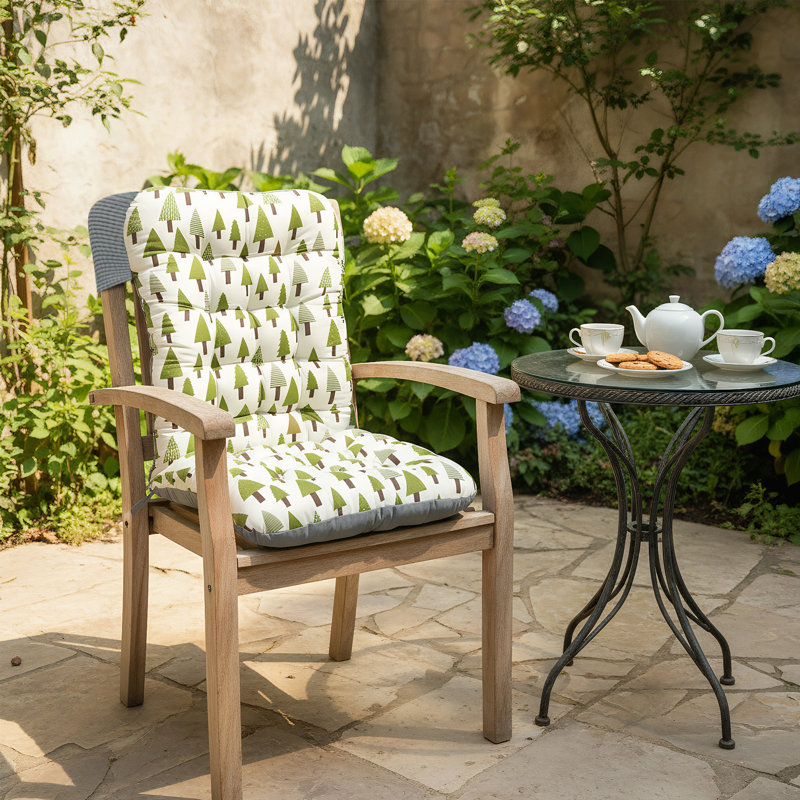 Coussin de chaise en lin / velours réversible 2-en-1 - Siège capitonné et dossier lombaire pour chaise de maison / bureau