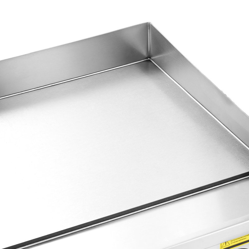 Plaque chauffante commerciale en acier inoxydable 21,06 x 11,81 pouces 1750w 122 - 570f