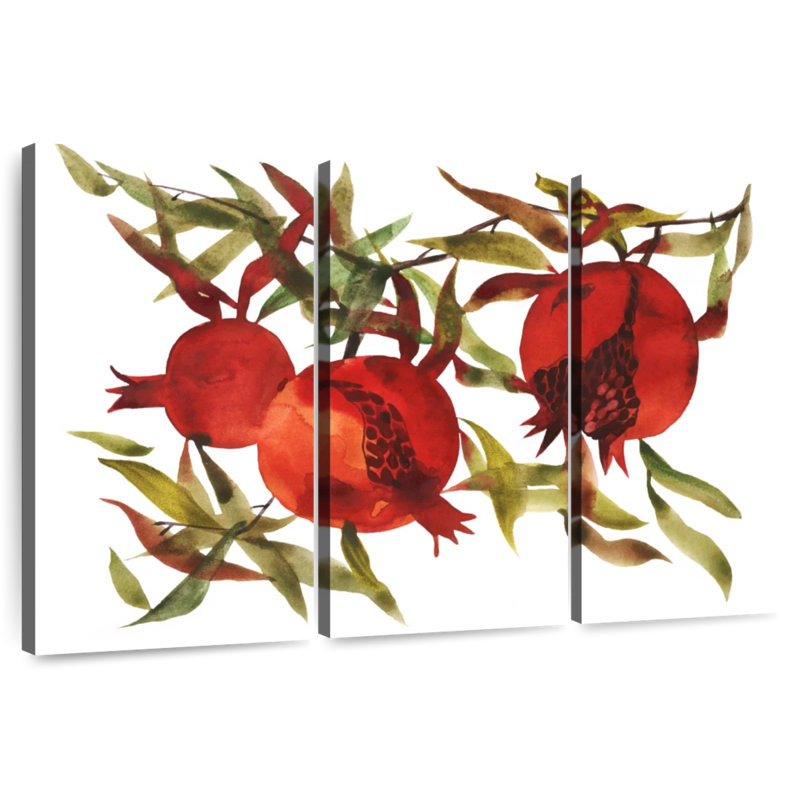 Yarlin Pomegranates On Branch, 42" H x 65" W