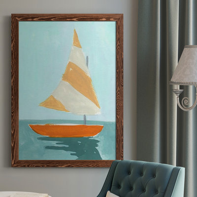 Aisja petite voile I, peinture sur toile encadrée