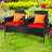 Aciano 2 - Person Patio Conversation Set with Cushions-1422197226