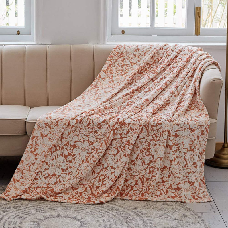 Couverture en flanelle polaire, Très grand, Orange
