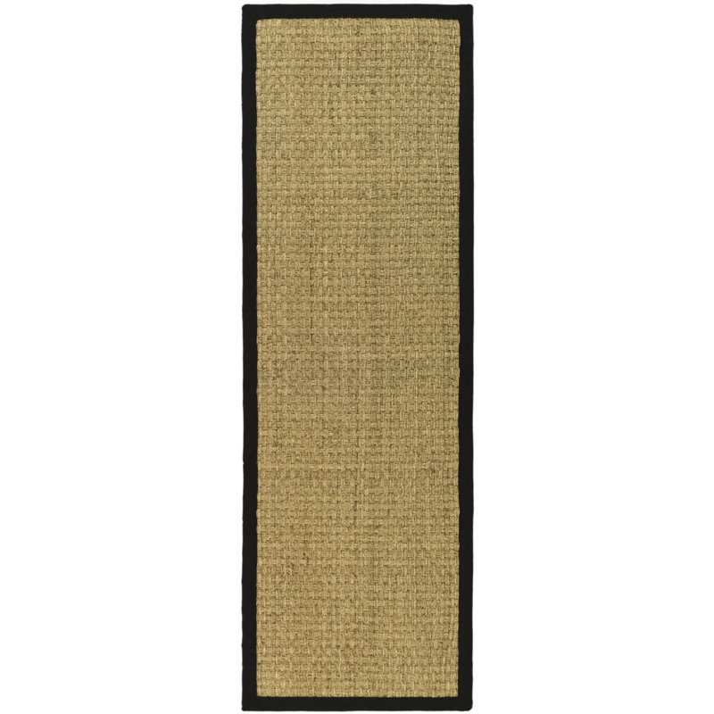 Fiddlewood Auckland Natural/Black Area Rug, Runner 2'6" x 10'
