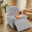Housse pour fauteuil inclinable en velours 4 pièces avec ajustement élastique - Housse en jacquard extensible pour fauteuils inclinables-1942178196