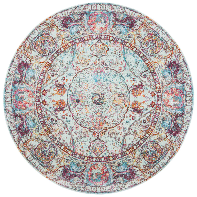 Marques Performance Oriental Rug, Round 6'7"