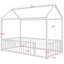 Lit de maison en forme de maison avec clôture de sécurité pour tout-petits-1129433817-1129433818