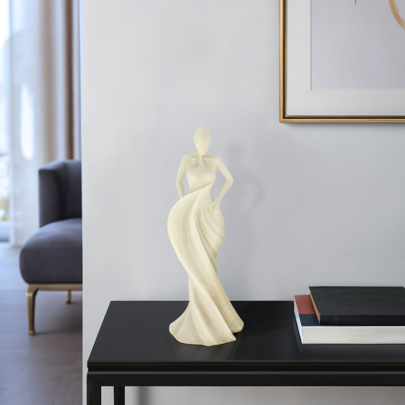 Sagebrook Home 14" Kallos Quartz Resin Woman Statuary
