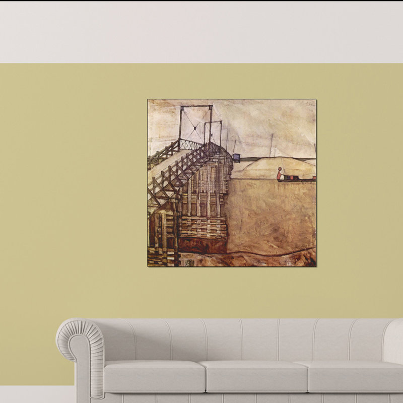 'The Bridge' Painting Print, 100cm H x 100cm W x 1.8cm D