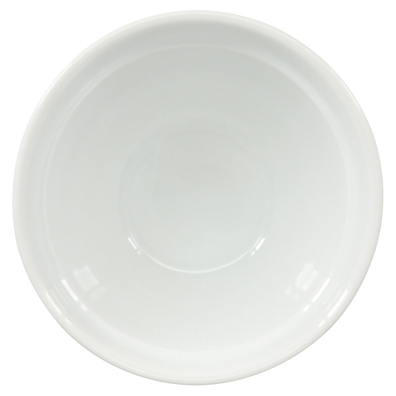 Classic White Porcelain Stackable Round Bowls, Set of 4