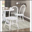 Ensemble de 2 chaises d'appoint blanches au fini blanc de style campagnard