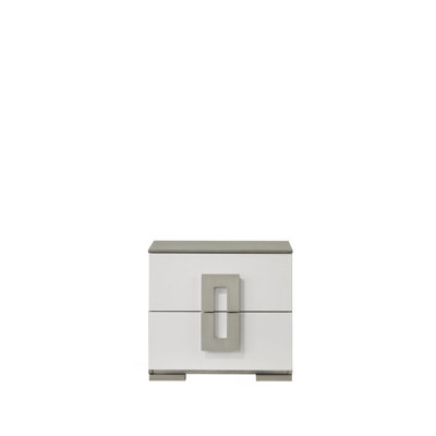 Olivia Contemporary Style 2-Drawer Night Stand Made With Wood In White
