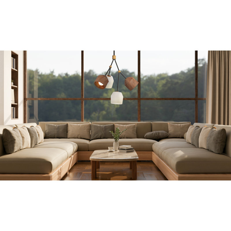 Mirielle - Light Dark Bronze/Antique Brass Unique/Statement Pendant, 24.25" H x 21.75" W x 21.75" D, 4