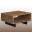 Table basse moderne carrée avec tablette de rangement ouverte