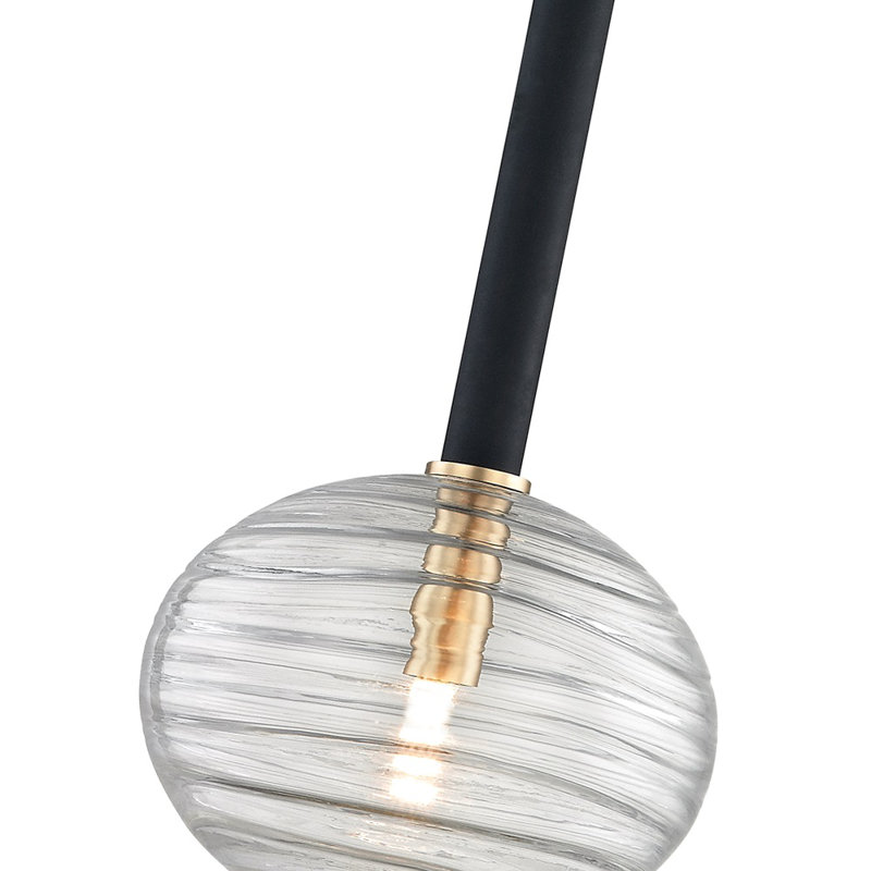 Breton 1 - Light Single Pendant, Aged Brass