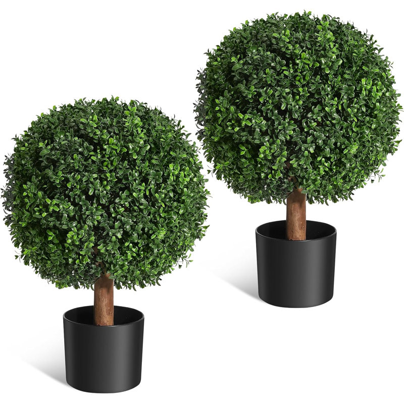 60cm Faux Boxwood Tree in Pot