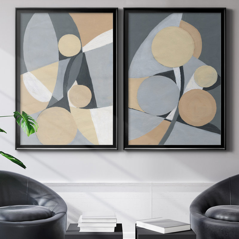 Millenium I - ensemble de 2 reproductions d'art, Pas de tapis, H 31,5 po x l 47 po x P 1,5 po, H 30,5 po x l 42,5 po x P 3 po