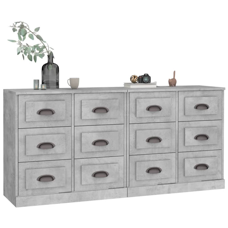 Bryker Display Cabinet, Concrete Grey