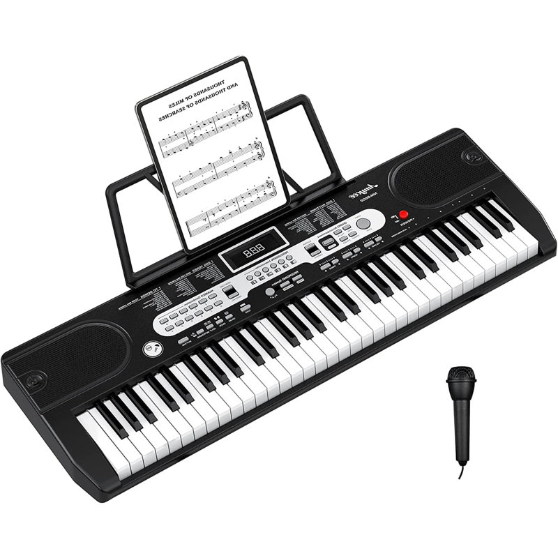 Piano numérique 61 touches pour débutants, clavier électrique portatif