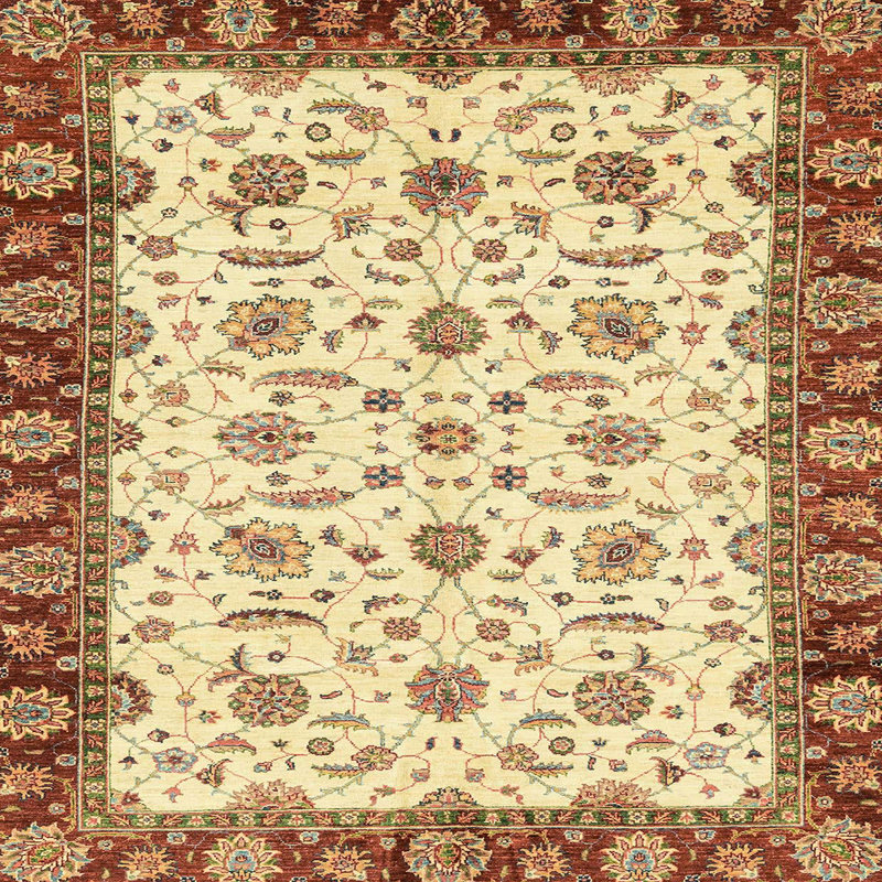 Abstract Indoor Rug, Square 5'