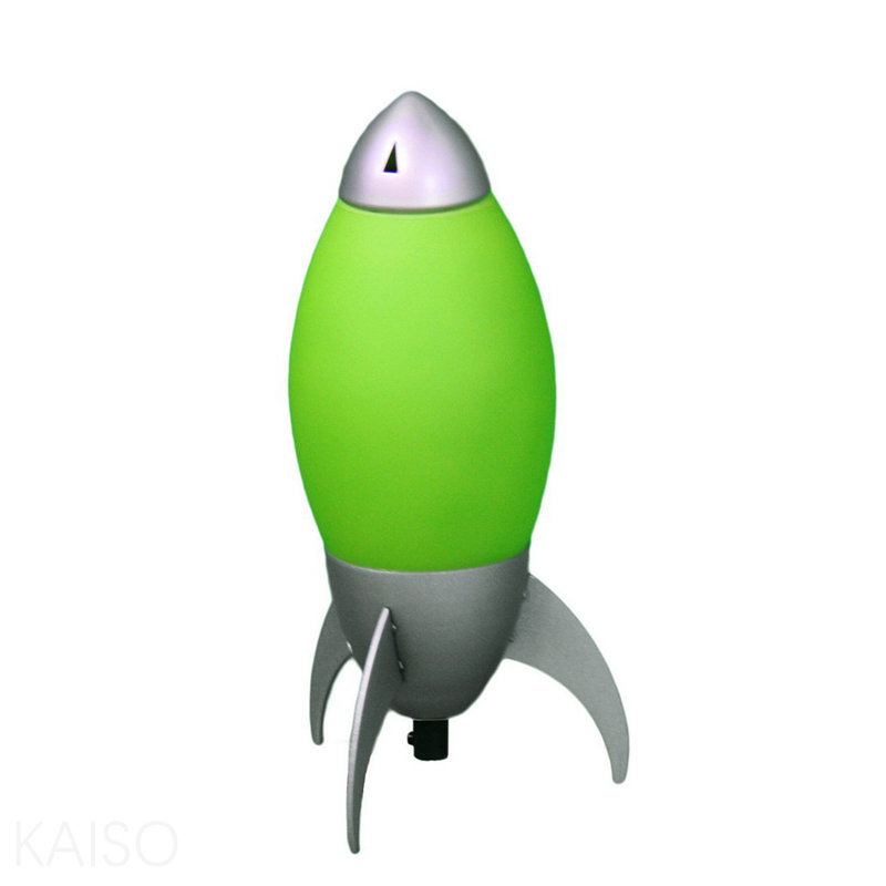Grande lampe de table 10,5 "en acrylique pour enfants, conception fusée, vert, Vert
