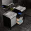 Armoire de salle de bain 55 po Lexora Zilara en noir et gris, avec comptoir et lavabo