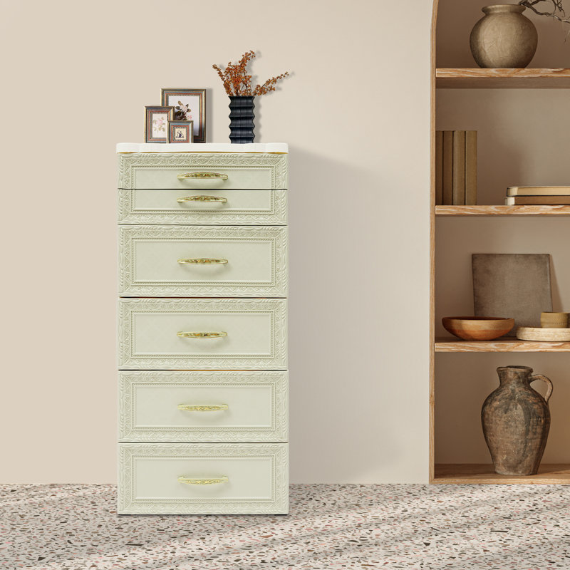 Armoire de rangement, organisateur de rangement avec tiroirs et roulettes, Vert