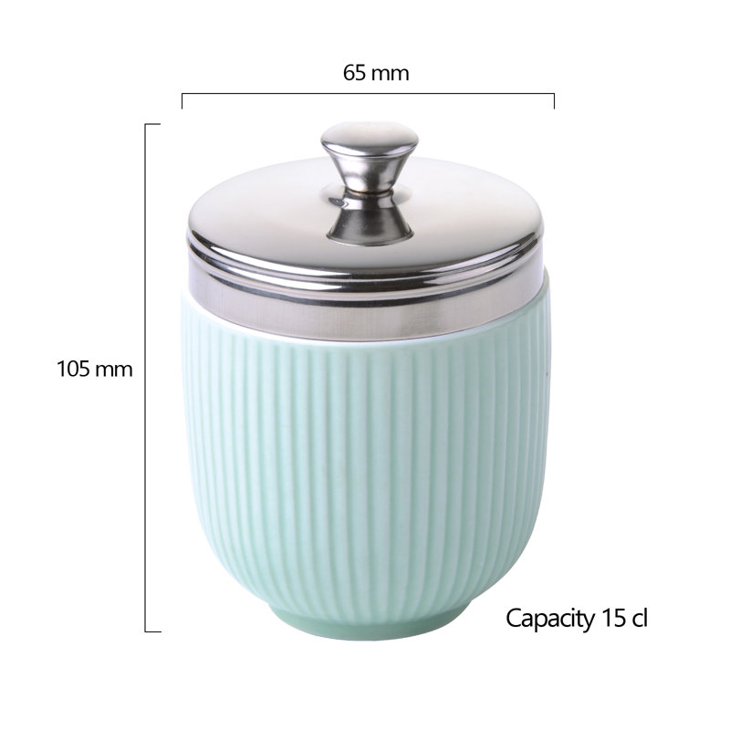 Egg Coddler, Fluted Green