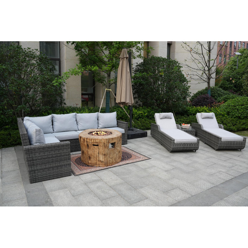 Almanza 8 - Person Patio Conversation Set with Cushions