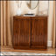 Buffet avec 2 portes coulissantes et bandes décoratives en bois massif, armoire de rangement pour le salon, la cuisine, la salle à manger, le vestibule, le couloir