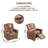 Roomy Toddler Recliner Chair with Cup Holder & Adjustable Footrest, Small Push-Back Kids' Reclining Seat for Ages 1–4, Nursery Armchair-88672019