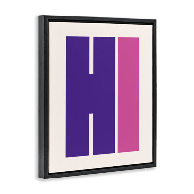 Cadre flottant Hi, typographie contemporaine, design par House of Lulu