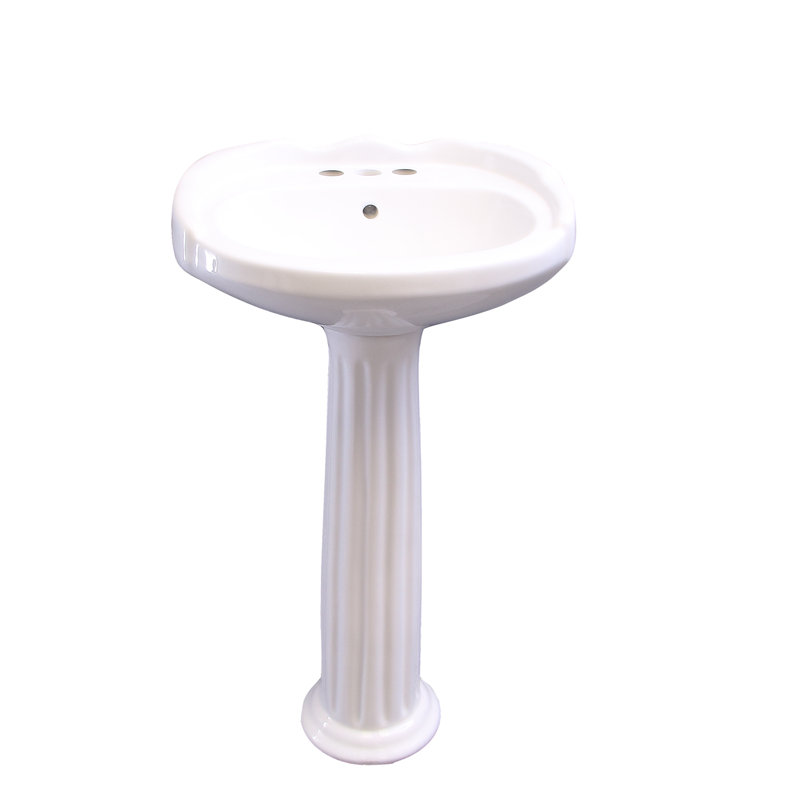 Barclay Silvi 17.125'' White Vitreous China Oval Bathroom Sink with Overflow, 4"