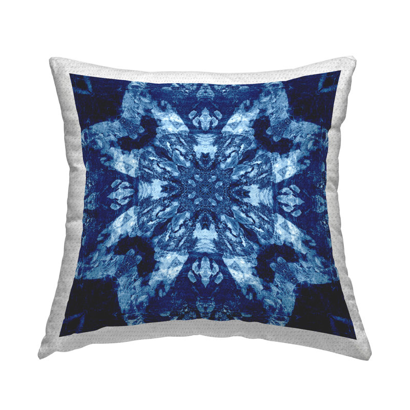 Coussin d'extérieur à motif géométrique à motif symétrique par El Perkin