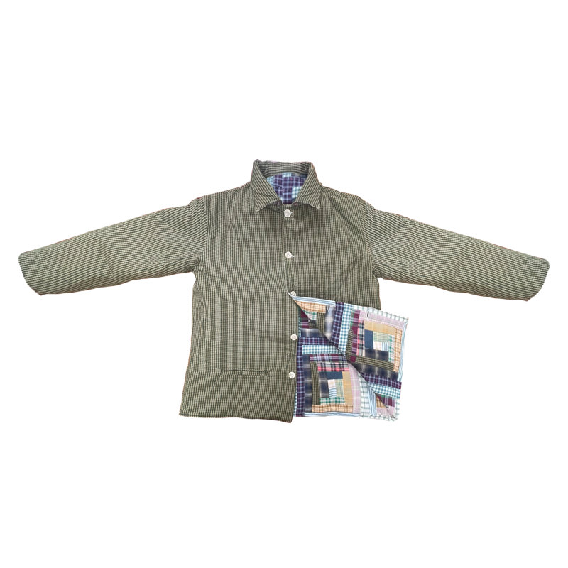 Veste en coton Wild Goose Log Cabin Patchworked, 3X