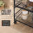 3 Tier Rolling Kitchen Cart with Storage and 2 Sliding Fruit Baskets, Brown