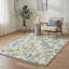 Tapis d'intérieur bleu / beige / vert lavable à la machine Aura avec envers antidérapant-710209886-713282034