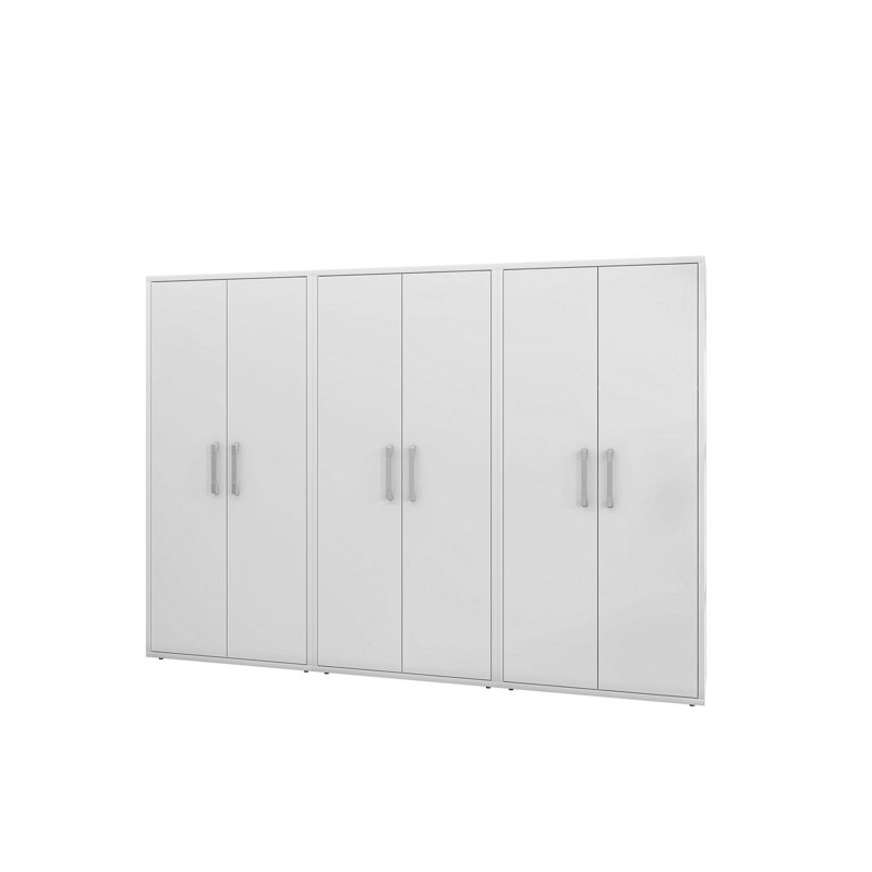 Aseem 3 Piece Single Storage Cabinet ( 73.43'' H x 106.29'' W x 17.72'' D), White