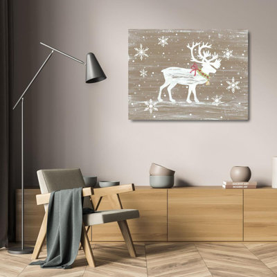 «The Holiday Aisle® Lapoint», art sur toile tendue par Annie Gallery: Snowy Reindeer