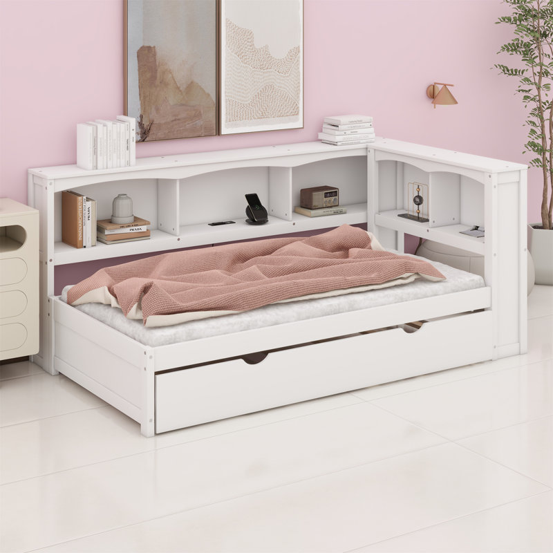 Lit de rangement Brosine, Blanc