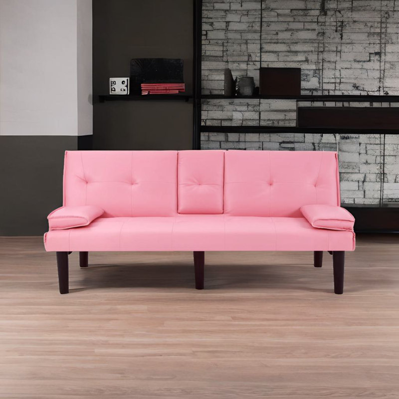 Canapé-lit multifonctionnel en PVC, Rose