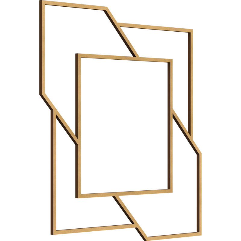 Panneaux muraux en bois Monument, Bois, H 23 3/8 po x l 23 3/8 po x P 3/8 po